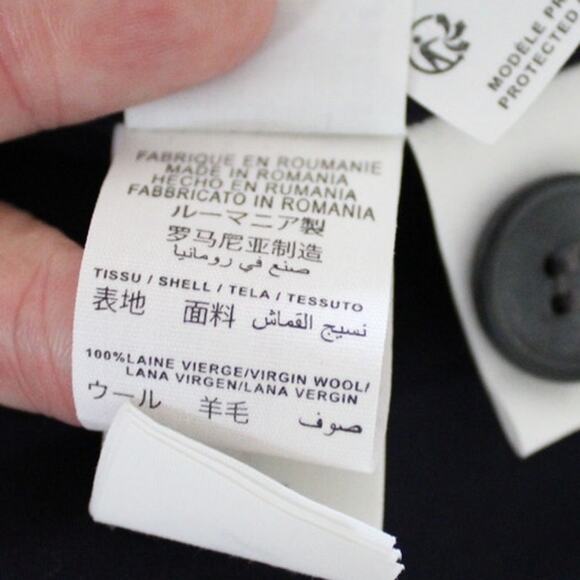 NWT Bonpoint Boys Houndstooth Wool Blazer Jacket Suit Coat Gray Navy 12 - Picture 8 of 8